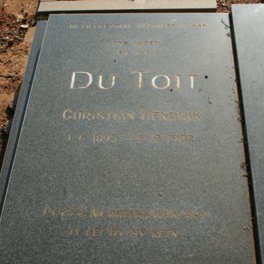 TOIT Christian Hendrik 1898-1992 &amp; Johanna Christina Carolina PIENAAR 1908-1976  