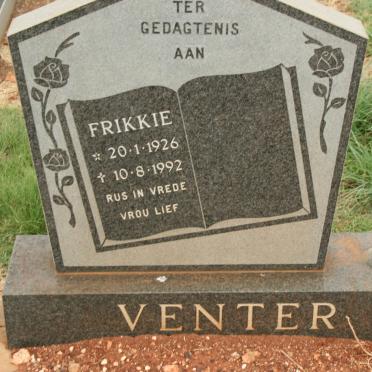 VENTER Frikkie 1926-1992