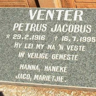VENTER Petrus Jacobus 1916-1995