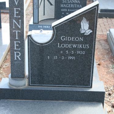 VENTER Gideon Lodewikus 1930-1991