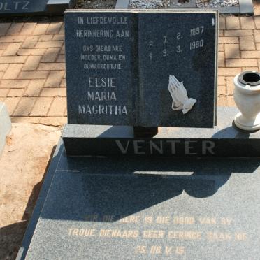 VENTER Elsie Maria Magritha 1887-1990