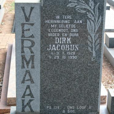VERMAAK Dirk Jacobus 1928-1990