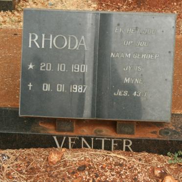 VENTER Rhoda 1901-1987