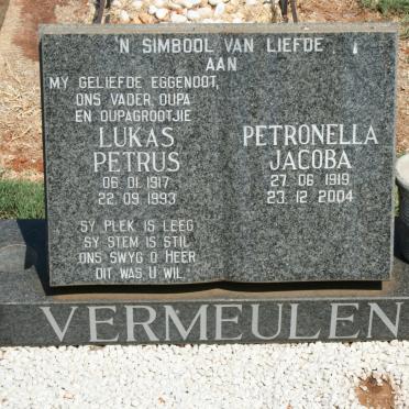 VERMEULEN Lukas Petrus 1917-1993 &amp; Petronella 1919-2004