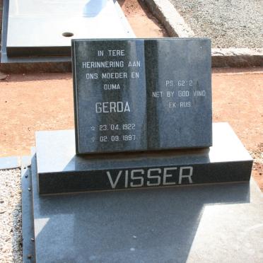 VISSER Gerda 1922-1997