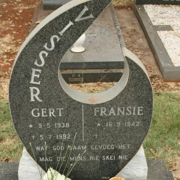 VISSER Gert 1938-1992 &amp; Fransie 1942-