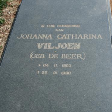 VILJOEN Johanna Catharina nee DE BEER 1903-1990