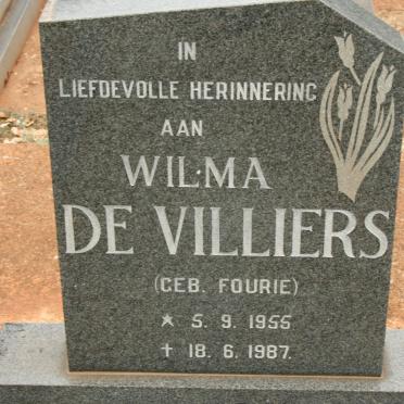VILLIERS Wilma, de nee FOURIE 1955-1987