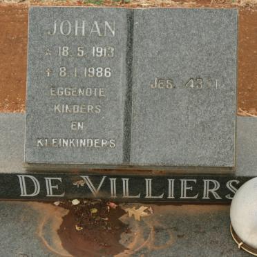 VILLIERS Johan, de 1913-1986