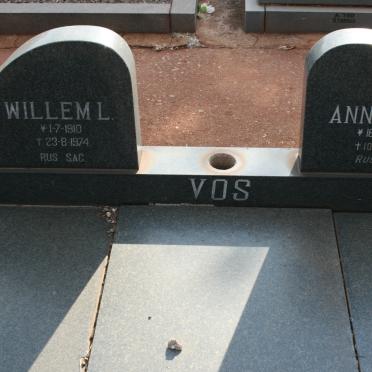 VOS Willem L. 1910-1974 &amp; Anna M.G. 1915-1976