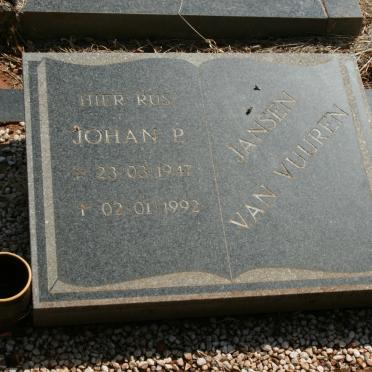 VUUREN Johan P., Jansen van 1947-1992