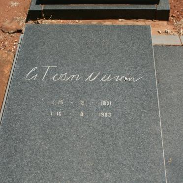 VUREN G.T., van 1891-1983 :: VAN VUREN S.M.M. 1907-1999