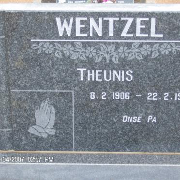 WENTZEL Theunis 1906-1998