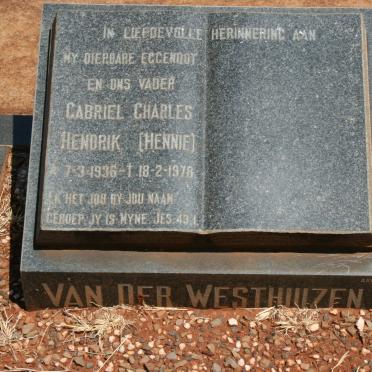 WESTHUIZEN Gabriel Charles Hendrik, van der 1936-1978