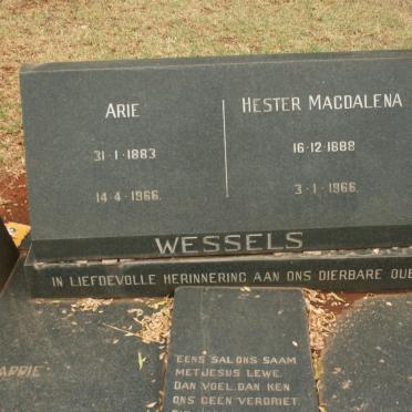 WESSELS Arrie 1883-1966 &amp; Hester Magdalena 1888-1966