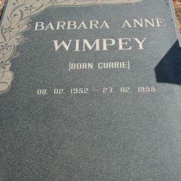 WIMPEY Barbara Anne nee CURRIE 1952-1995