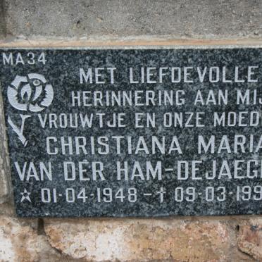 JAEGER Christiana Maria, Van Der Ham, de 1948-1992