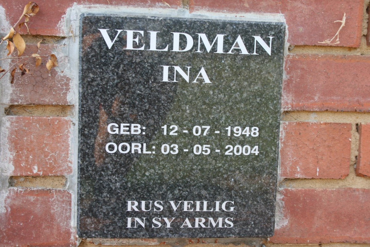 VELDMAN Ina 1948-2004