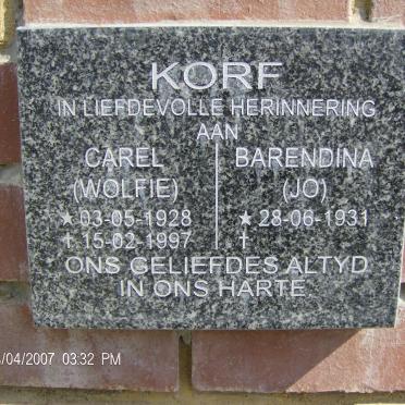 KORF Carel 1928-1997 &amp; Barendina 1931-
