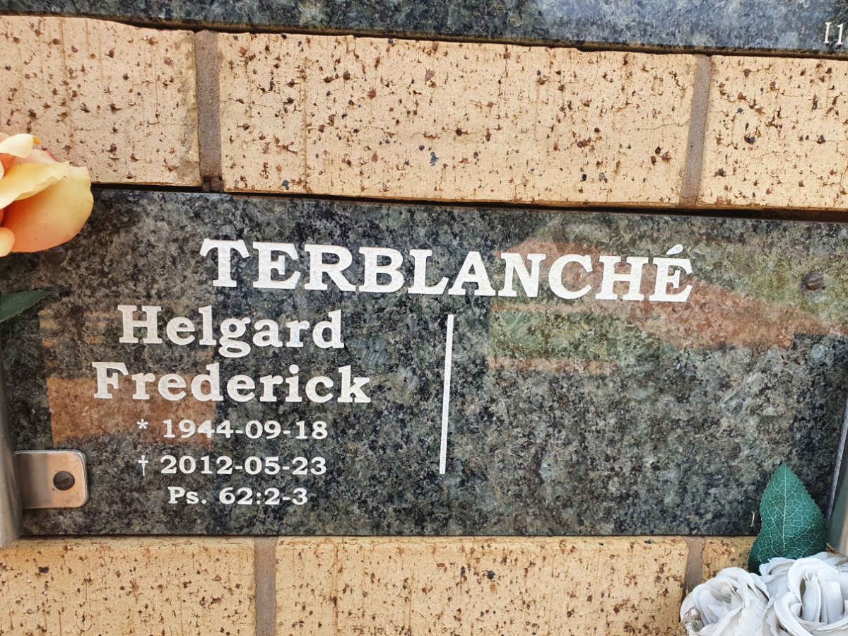 TERBLANCHE Helgard Frederick 1944-2012