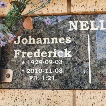 NELL Johannes Frederick 1929-2010