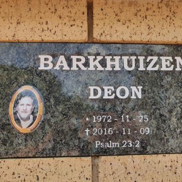 BARKHUIZEN Deon 1972-2016