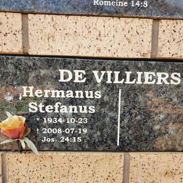 VILLIERS Hermanus Stefanus, de 1934-2008