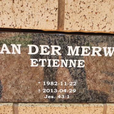 MERWE Etienne, van der 1982-2013