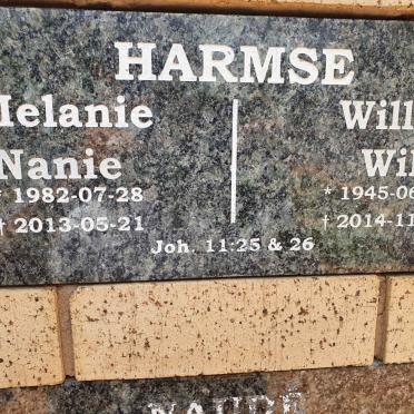 HARMSE Willie 1945-2014 :: HARMSE Melanie 1982-2013