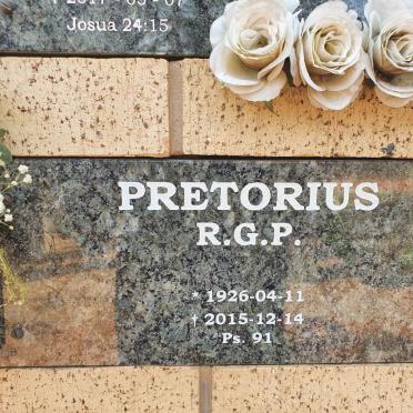 PRETORIUS R.G.P. 1926-2015