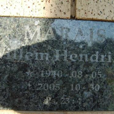 MARAIS Willem Hendrik B. 1940-2005