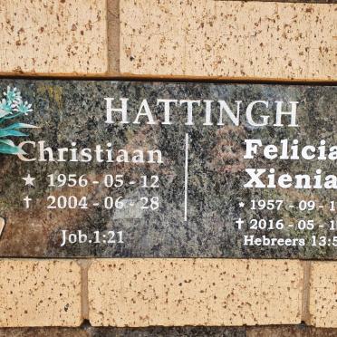 HATTINGH Christiaan 1956-2004 &amp; Felicia Xienia 1957-2016