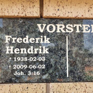 VORSTER Frederik Hendrik 1938-2009