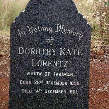 LORENTZ Dorothy Kate 1896-1961