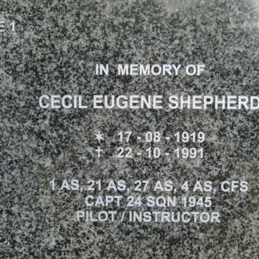 SHEPHERD Cecil Eugene 1919-1991
