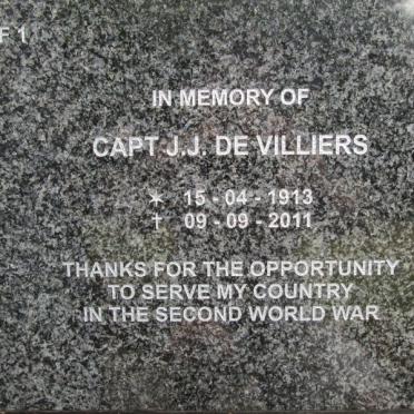 VILLIERS J.J., de 1913-2011