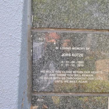 KOTZE Jors 1965-2019