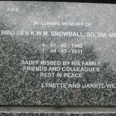 SNOWBALL K.W.M. 1942-2011