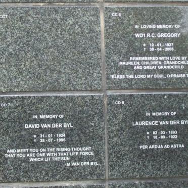 GREGORY :: VAN DER BYL 