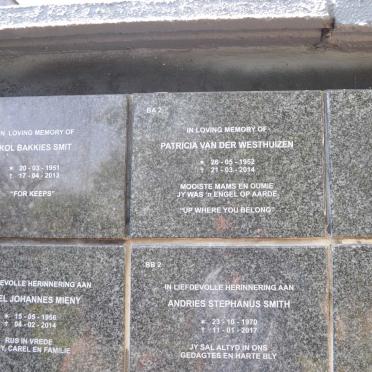 WESTHUIZEN Patricia, van der 1952-2014 :: SMIT Bakkie 1951-2013