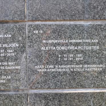 POTGIETER Aletta Dorothea 1957-2019