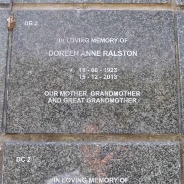 RALSTON Doreen Anne 1923-2013