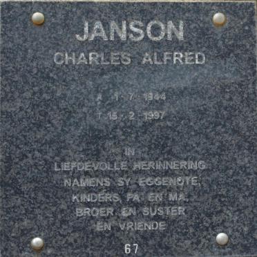 JANSON Charles Alfred 1944-1997