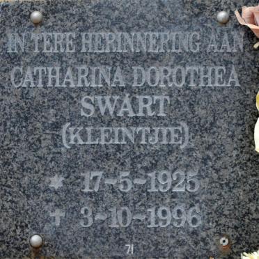 SWART Catharina Dorothea 1925-1996