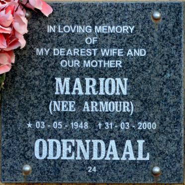 ODENDAAL Marion nee ARMOUR 1948-2000