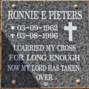 PIETERS Ronnie E. 1962-1996