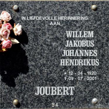 JOUBERT Willem Jakobus Johannes Hendrikus 1920-2001
