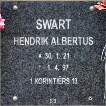 SWART Hendrik Albertus 1921-1997