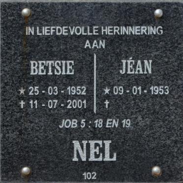 NEL Jean 1953- &amp; Betsie 1952-2001