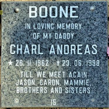 BOONE Charl Andreas 1962-1998